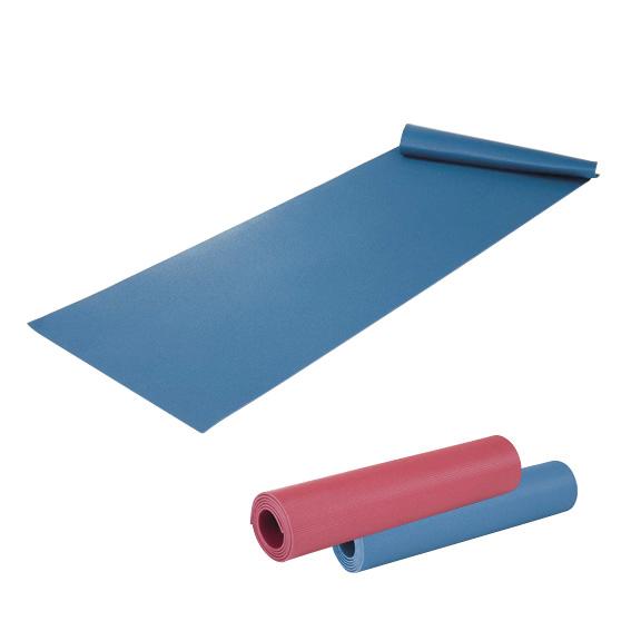 Blaues und rotes Yogamatten-Set, rutschfest und leicht, ideal für Fitness und Yoga.