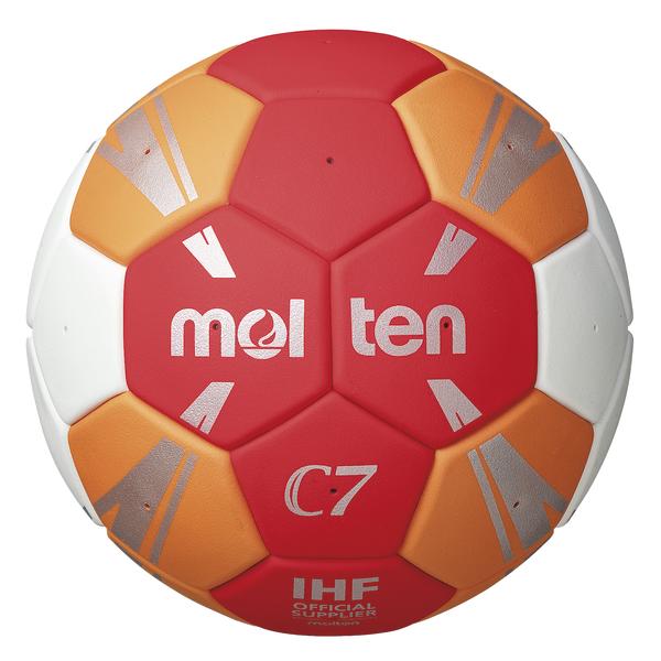 Molten® Handball C7, Farbe: rot/orange/weiß/silber, Größe 0, Mini