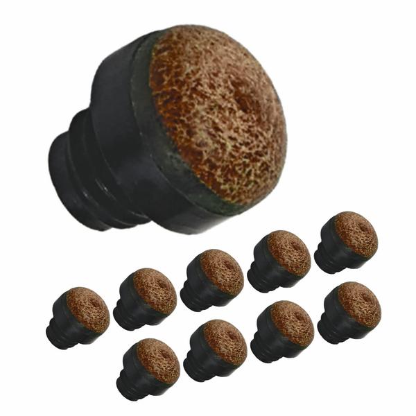 Schraubleder als Ersatz für Billardqueue, braun, 10 Stück.