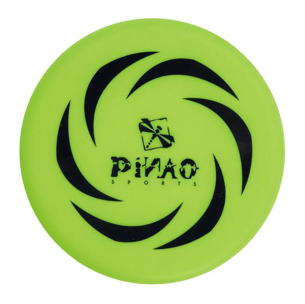 Grüner Pinao Sports Frisbee mit schwarzem Spiralmuster, ideal für Outdoor-Spiele.