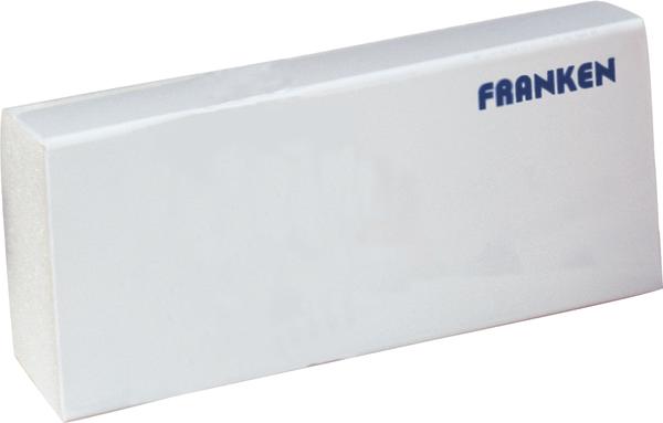 Weißer magnetischer Tafelwischer mit der Aufschrift "FRANKEN".