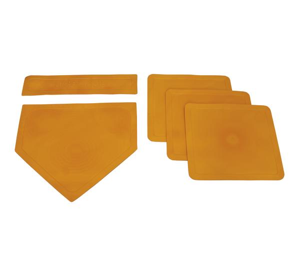 Orangenfarbene Silikon-Vinyl Base Set, für Baseball.