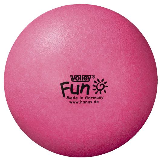 Rosa Volley Fun Ball aus Schaumstoff, leicht und für Indoor-Spiele geeignet.