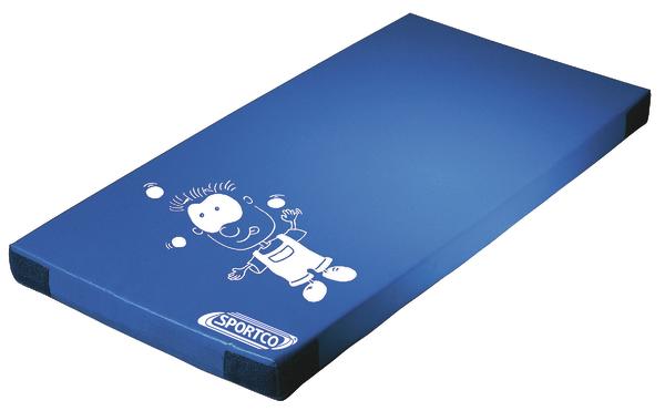 Sportco Kinderturnmatte mit lustigen Motiven, Motiv Jonglieren, blau
