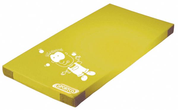 Sportco Kinderturnmatte mit lustigen Motiven, Motiv Jonglieren, gelb