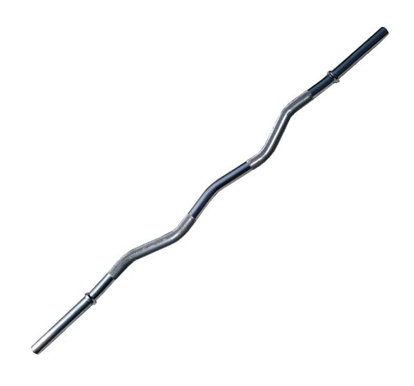 EZ Curl Langhantelstange aus Metall für Krafttraining und Bizepsübungen.