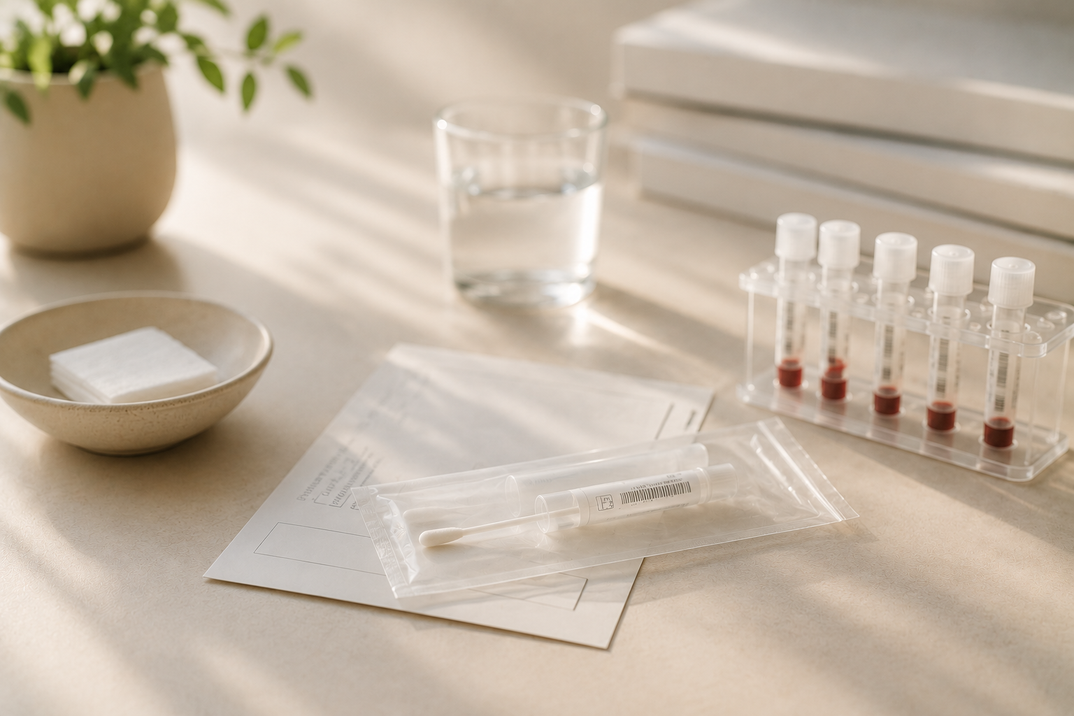 DKMS Registrierungsset mit Wattestäbchen für den Wangenabstrich