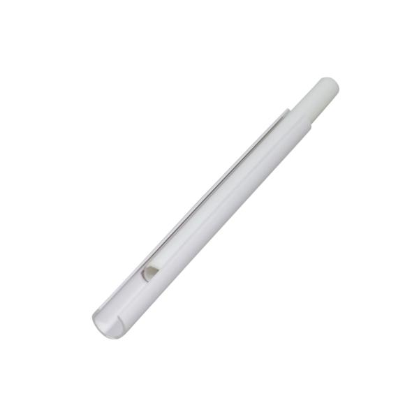 Weißer Verschluss für Riesenballons, isoliert auf weißem Hintergrund.