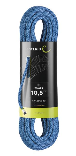Kletterseil Edelrid Tower 10,5 mm blau, langlebig und für Sportklettern geeignet.
