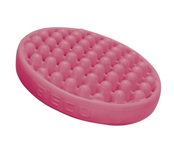 Pinkes Massagepad mit Noppen zur Muskelentspannung und Durchblutungsförderung.