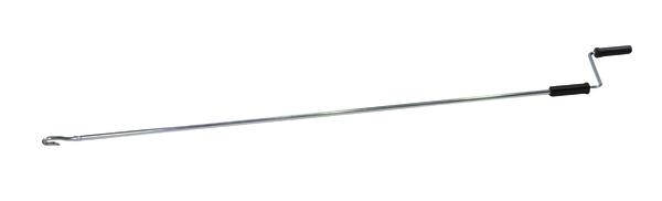 Langer Handkurbel-Werkzeugstab mit Haken und Griff für mechanische Anwendungen.