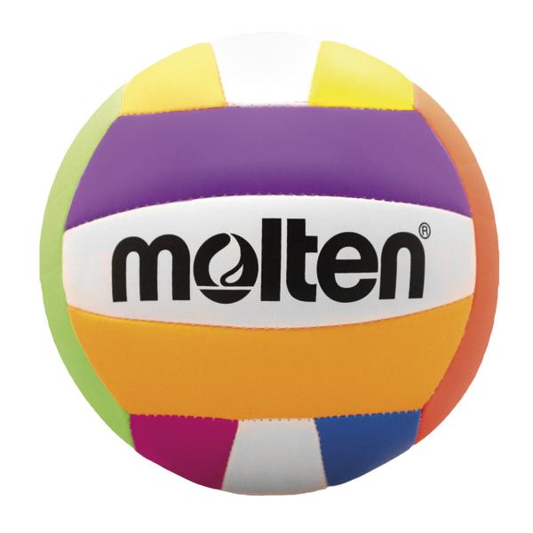 Bunter Molten Beachvolleyball aus synthetischem Leder, Größe 5.