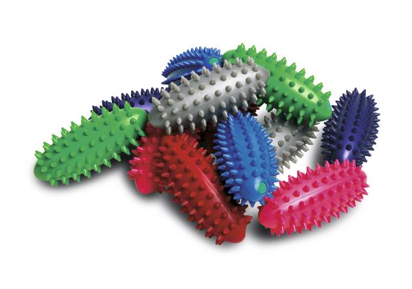 Bunte, stachelige Handtrainer aus Gummi für Muskelentspannung und Therapie.