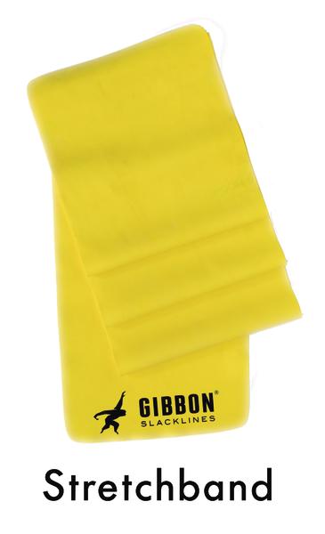 Gelbes Gibbon Stretchband für Fitness und Dehnübungen, elastisches Trainingsband