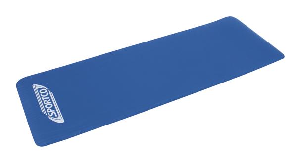 Blaue Sportco Fitness- und Gymnastikmatte aus Schaumstoff, rechteckig, rutschfest.