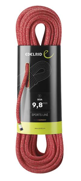 Kletterseil Edelrid Boa 9,8 mm rot, langlebig und robust für Sportklettern.