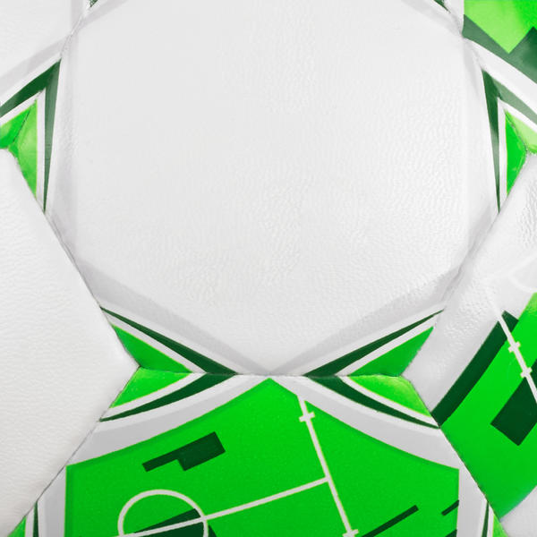 Weiß-grüner DERBYSTAR Futsal-Bundesliga Futsalball Detailansicht Balldesign