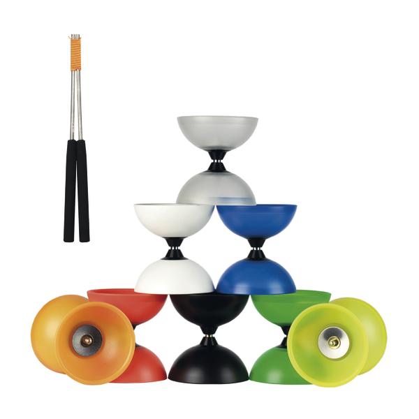 Diabolo VISION, mit Handstäben aus Aluminium, ohne Freilaufachse