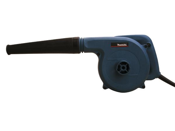 Makita Handgebläse mit langem Ausblasrohr, blau.