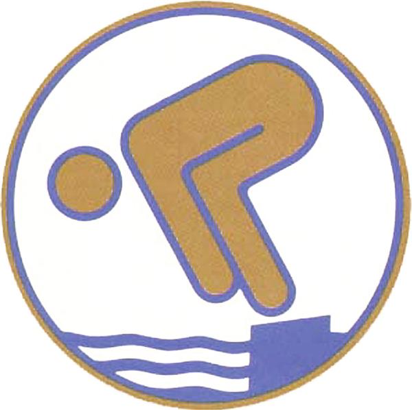 Deutsches Schwimmabzeichen, bronze, zum Aufnähen