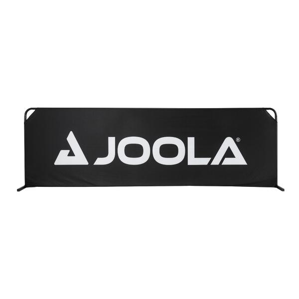 Schwarze JOOLA Tischtennis Bande mit weißem Logo für Sporthallen und Turniere.