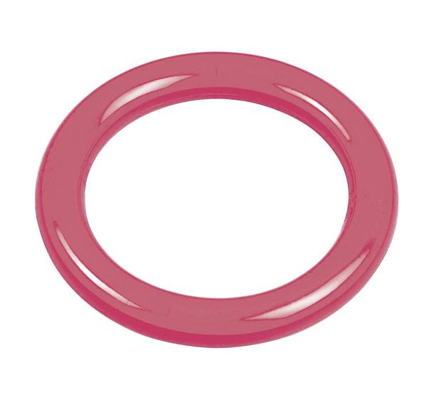 Roter Tauchring aus Kunststoff.