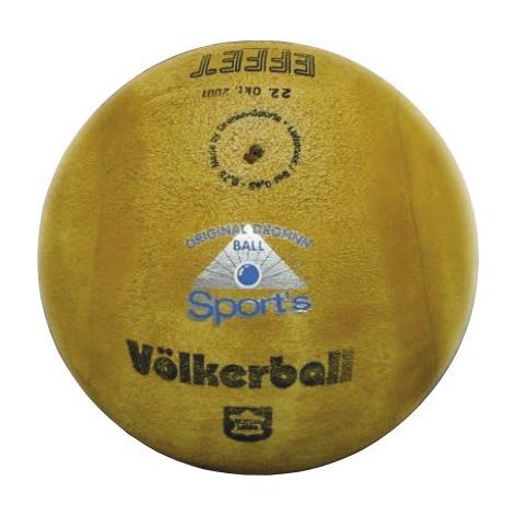 Gelber Völkerball mit Aufdruck "Original Sports" auf weißem Hintergrund.